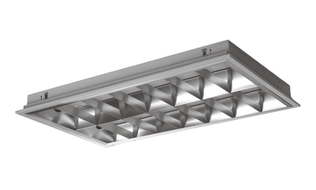 T5 2x14W 简约型格栅灯盘 300x600mm  305x605mm